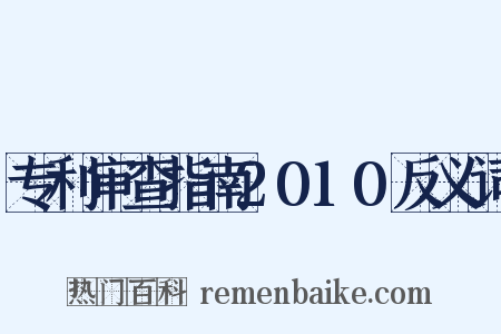 专利审查指南2010反义词是什么意思的图片